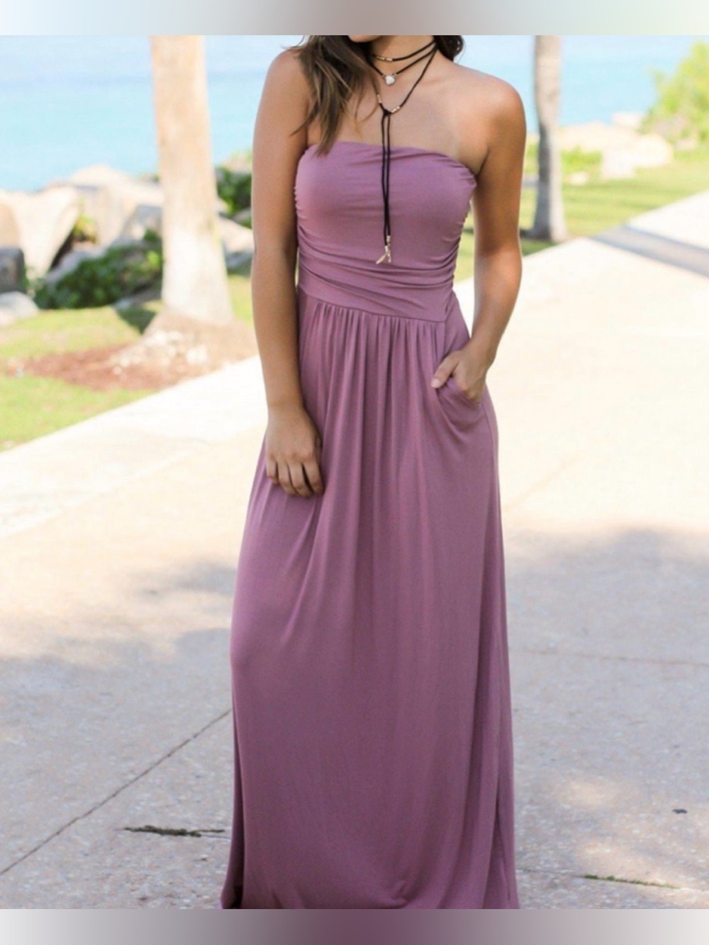 LASCANA Strapless Maxi Dresd